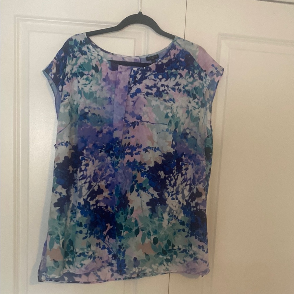 Robert Talbott Blue and Purple Blouse